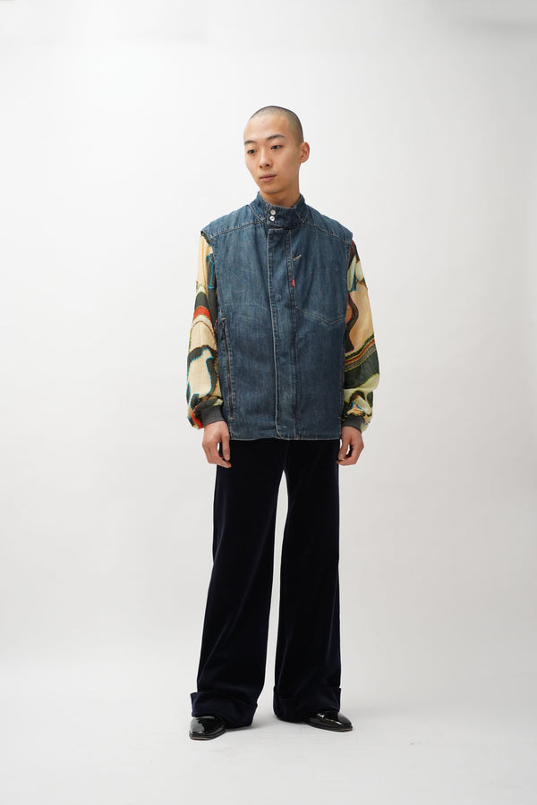 "Levi's ENGINEERED JEANS" -Design Denim Zip Vest-
