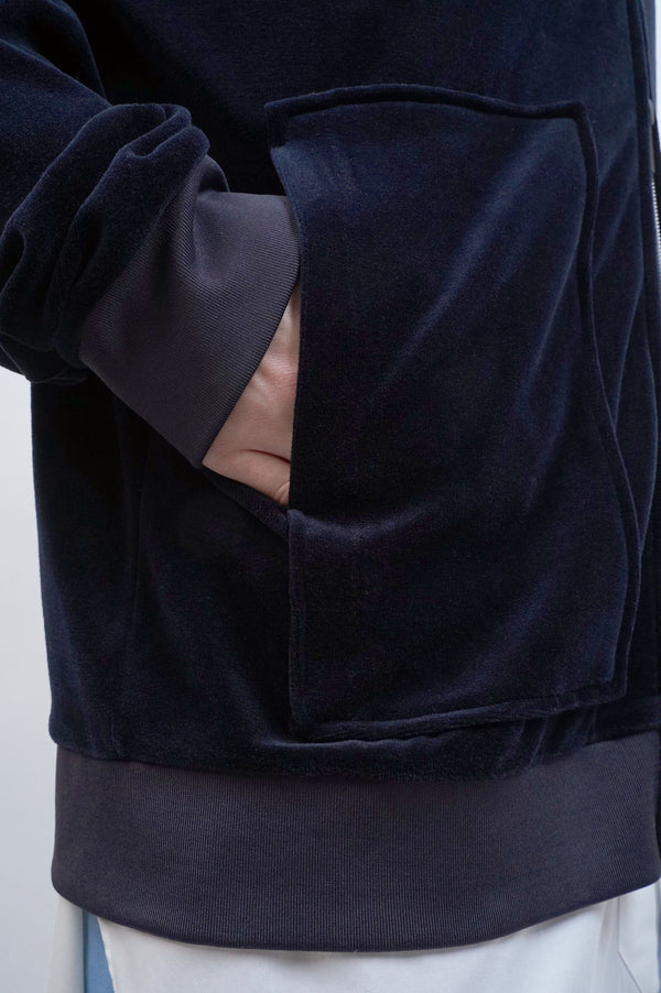 "ARMANI COLLEZIONI" -Velour Zip Blouson-