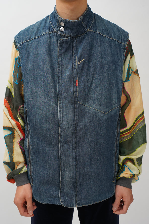 "Levi's ENGINEERED JEANS" -Design Denim Zip Vest-