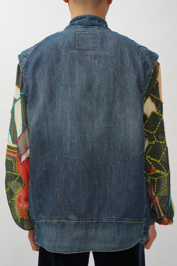 "Levi's ENGINEERED JEANS" -Design Denim Zip Vest-