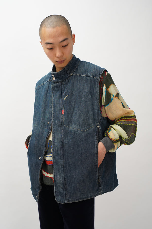 "Levi's ENGINEERED JEANS" -Design Denim Zip Vest-