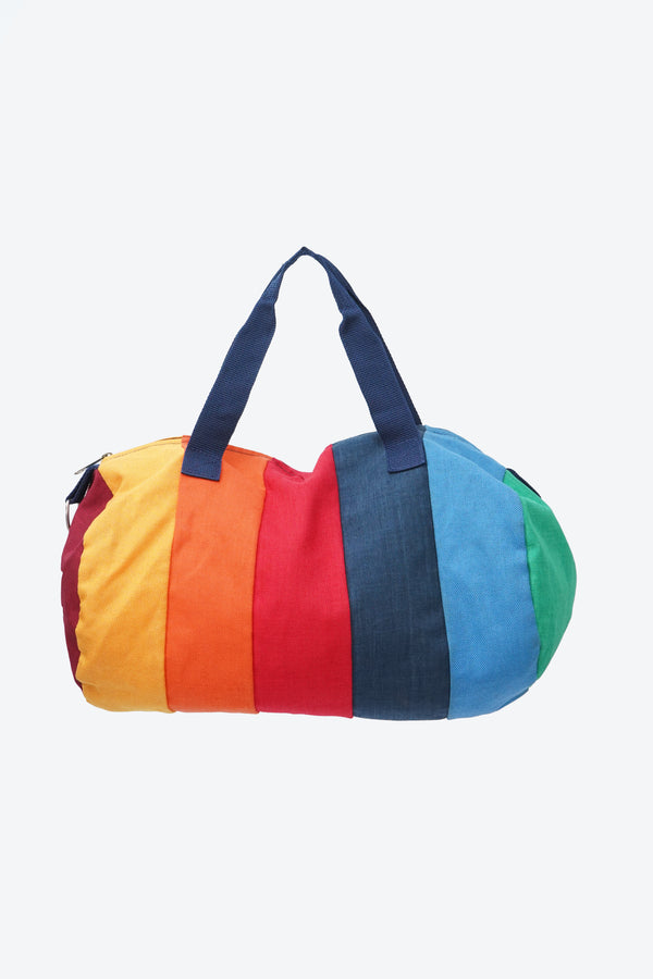 70's "SNITZ" -Rainbow Border Duffle Bag-