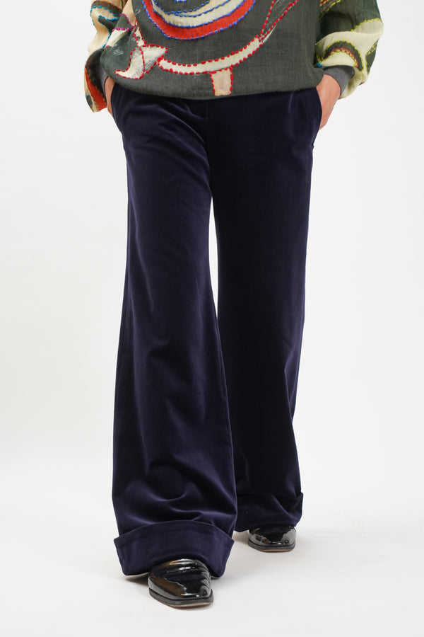 "Chloe" -Velour Flare Slacks-