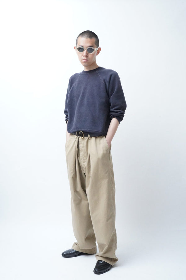 ALBARN -Distressed Resized Chino Trousers-