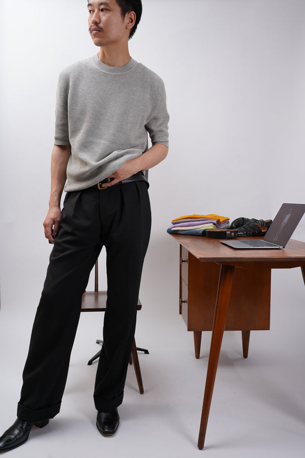 Middle Sleeve Crape Knit