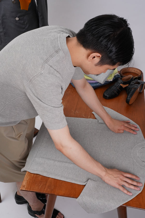 Middle Sleeve Crape Knit