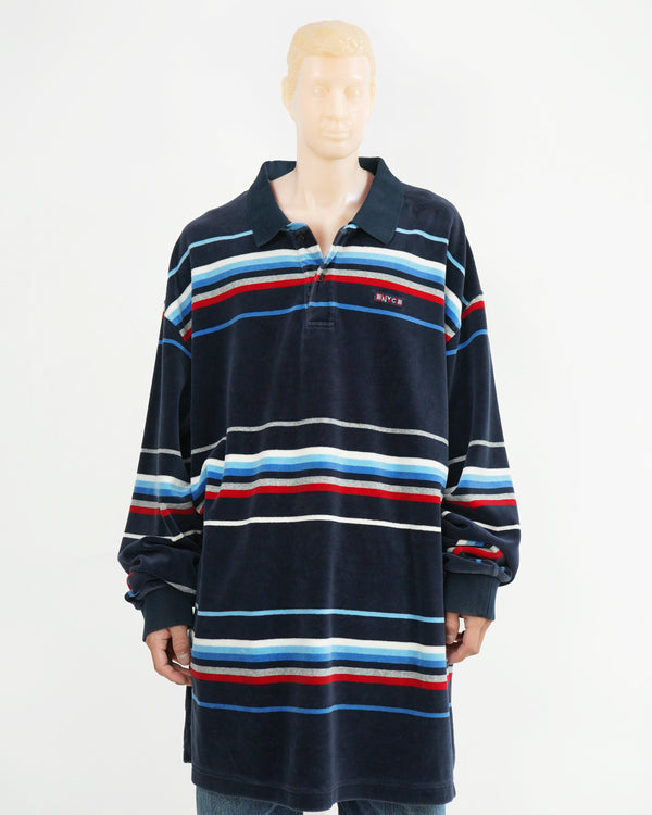 "ENYCE" -Border Pile L/S Polo Shirts-