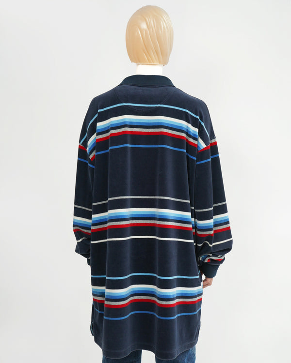 "ENYCE" -Border Pile L/S Polo Shirts-