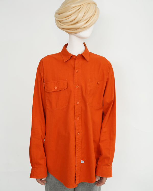 90's "POLO by RALPH LAUREN" -Cotton L/S Work Shirts-