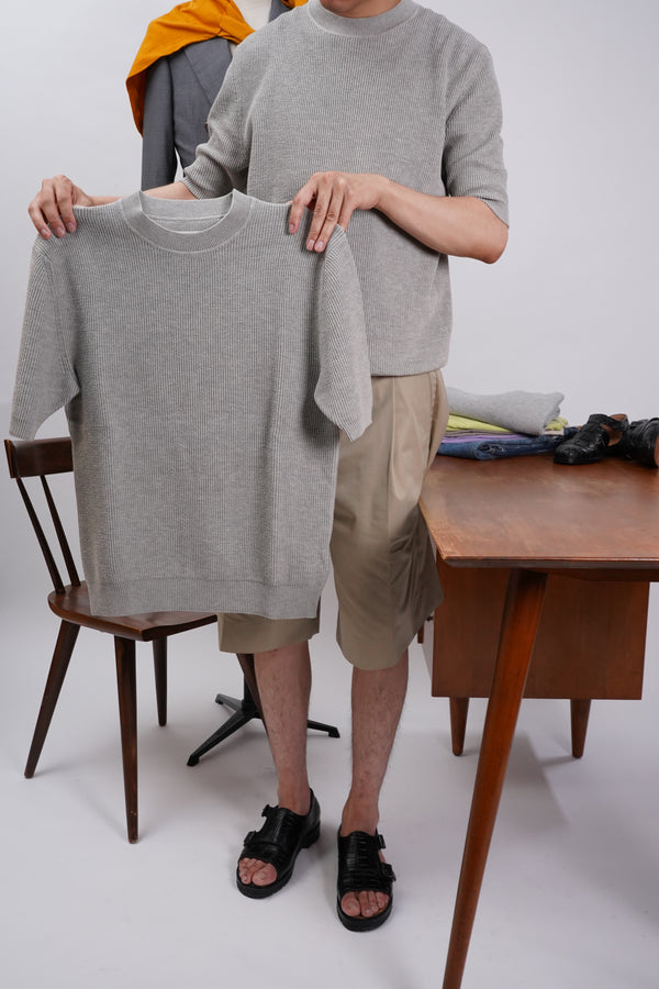 Middle Sleeve Crape Knit