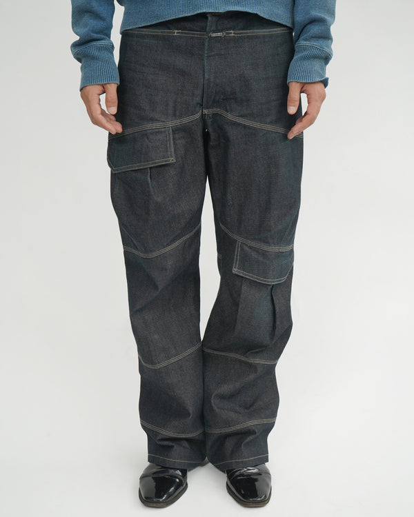 00`s "MARITHE FRANCOIS GIRBAUD" -Design Cargo Denim Pants-
