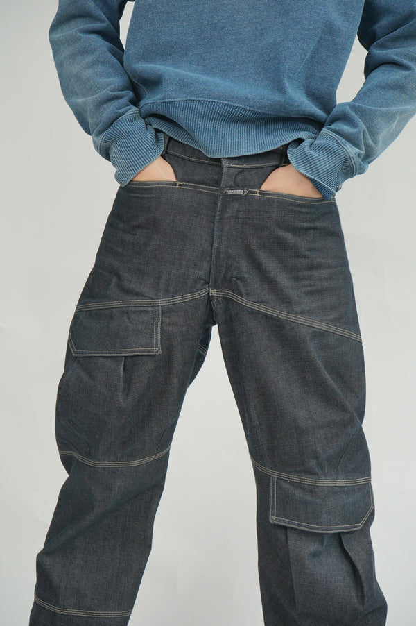 00`s "MARITHE FRANCOIS GIRBAUD" -Design Cargo Denim Pants-