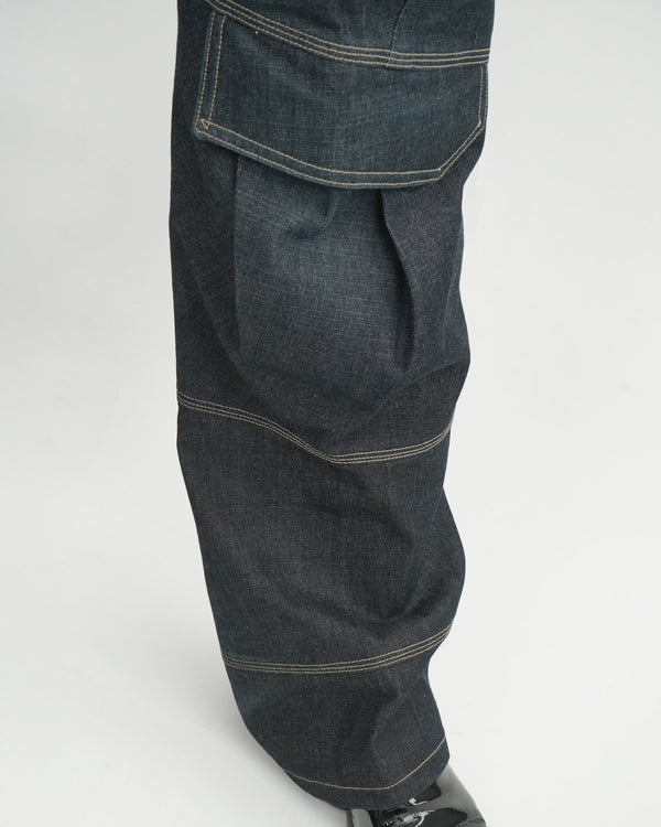 00`s "MARITHE FRANCOIS GIRBAUD" -Design Cargo Denim Pants-