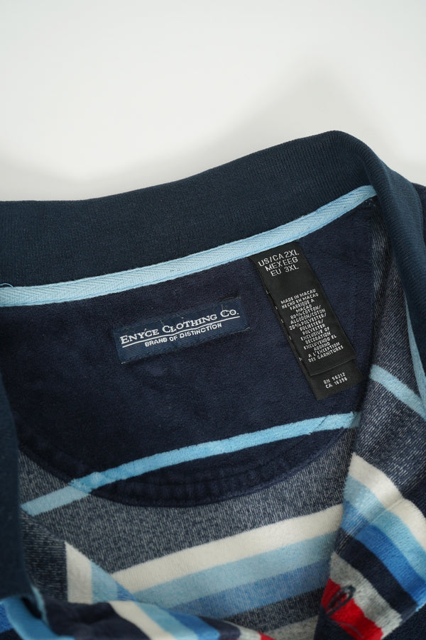"ENYCE" -Border Pile L/S Polo Shirts-