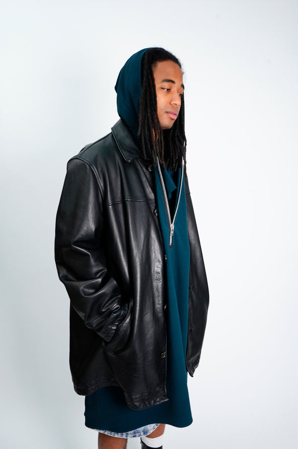 "MARC NEW YORK" -Leather Car Coat-