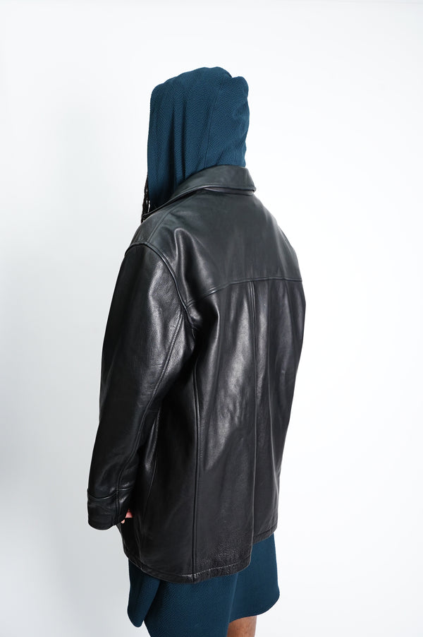 "MARC NEW YORK" -Leather Car Coat-