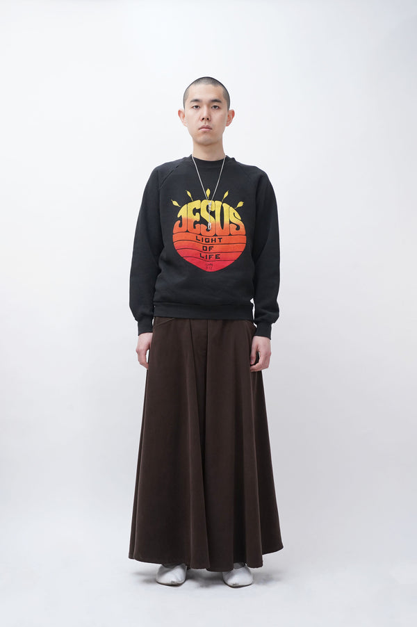 90's "JERZEES" -"JESUS LIGHT OF LIFE" Printed C/N Sweat Shirt-
