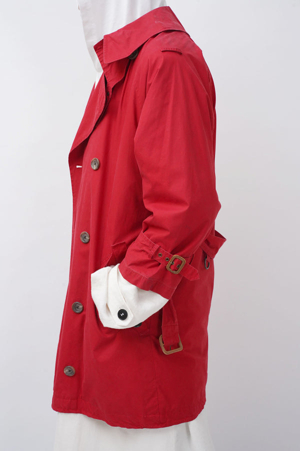 90's "Ralph Lauren" -Custom Cotton Poplin Short Trench Coat-