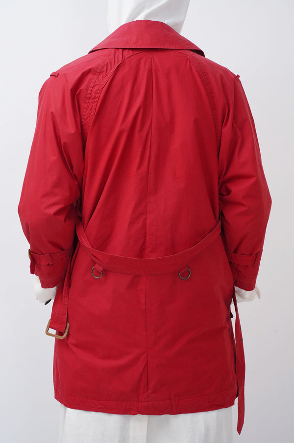90's "Ralph Lauren" -Custom Cotton Poplin Short Trench Coat-