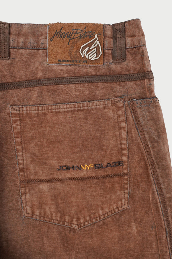 2000's "JOHNNY BLAZE" -Coating Color Denim Pants-