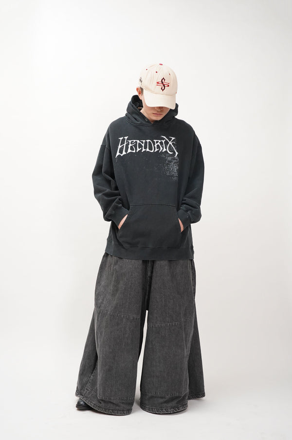 "UNKNOWN" -"JIMI HENDRIX" Printed Sweat Hoodie-