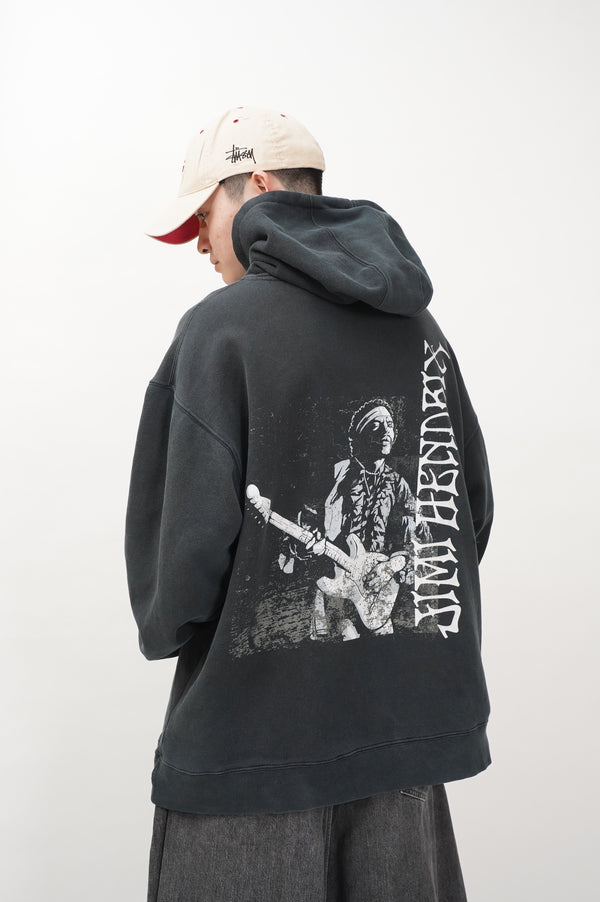 "UNKNOWN" -"JIMI HENDRIX" Printed Sweat Hoodie-