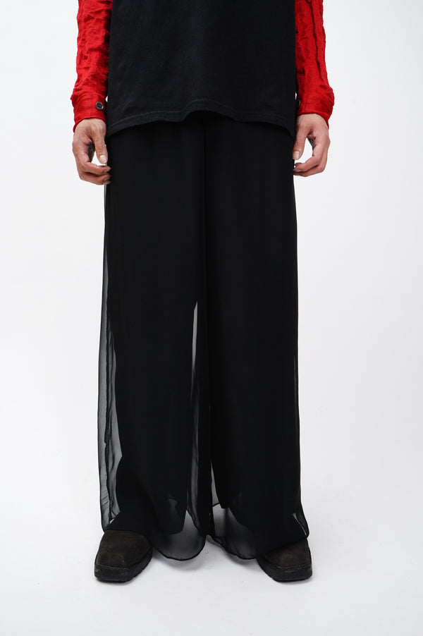80's "PATRA" -Double Layer Poly Wide Easy Pants-