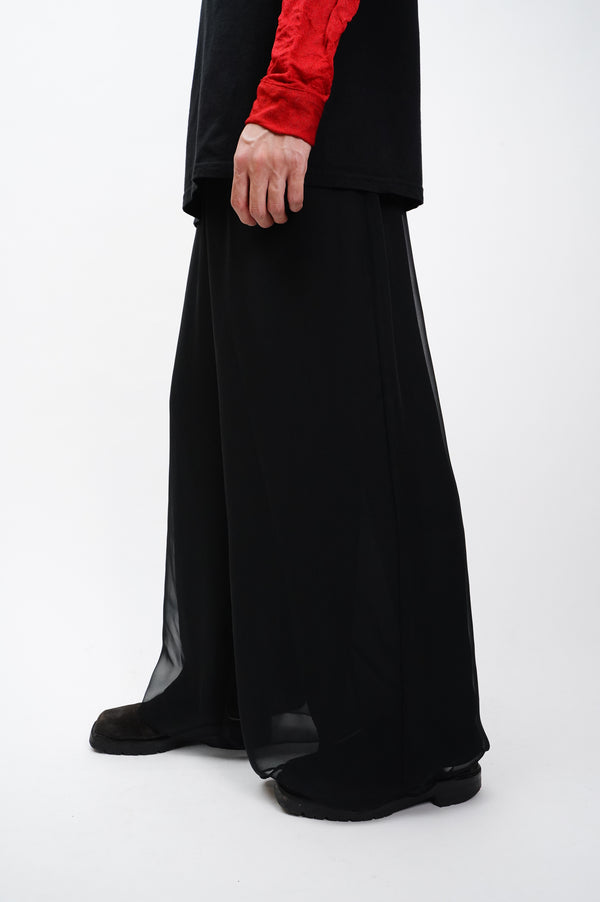 80's "PATRA" -Double Layer Poly Wide Easy Pants-