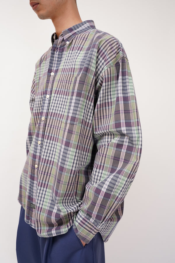 "DOCKERS" -Cotton Check B.D Shirt-