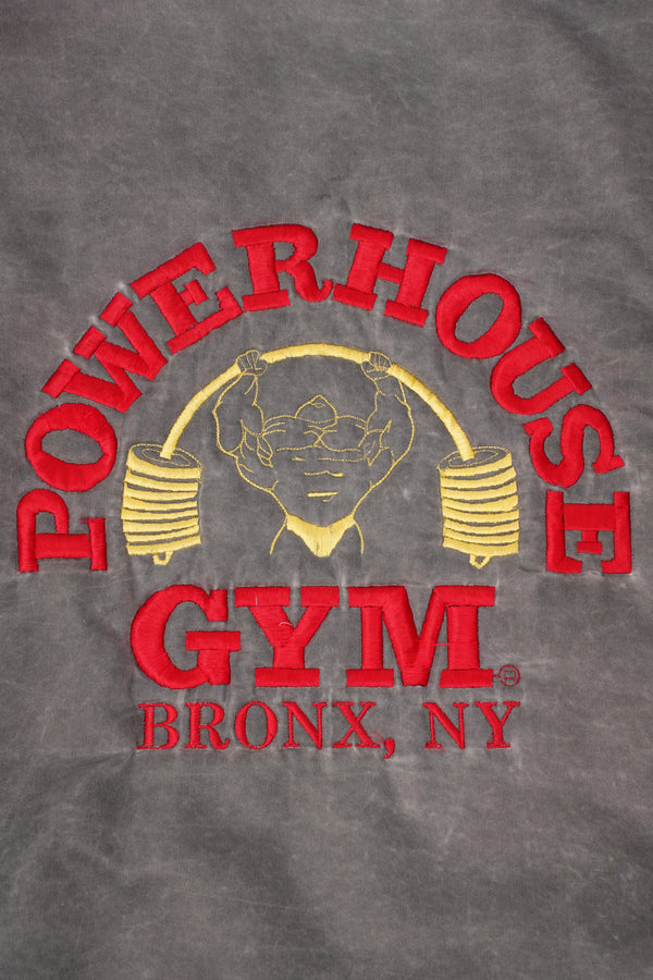 "S.E.I. co." -"POWER HOUSE GYM" Logo Embroidery Flight Jacket-