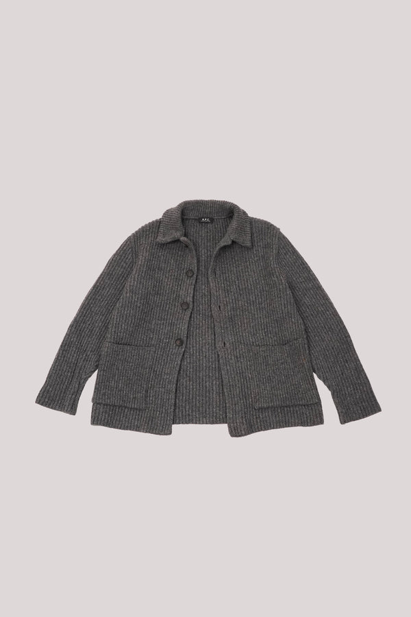 "A.P.C." -Wool Knit Cardigan-