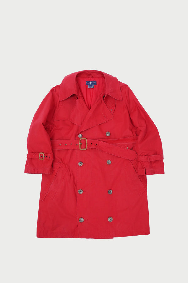 90's "Ralph Lauren" -Custom Cotton Poplin Short Trench Coat-