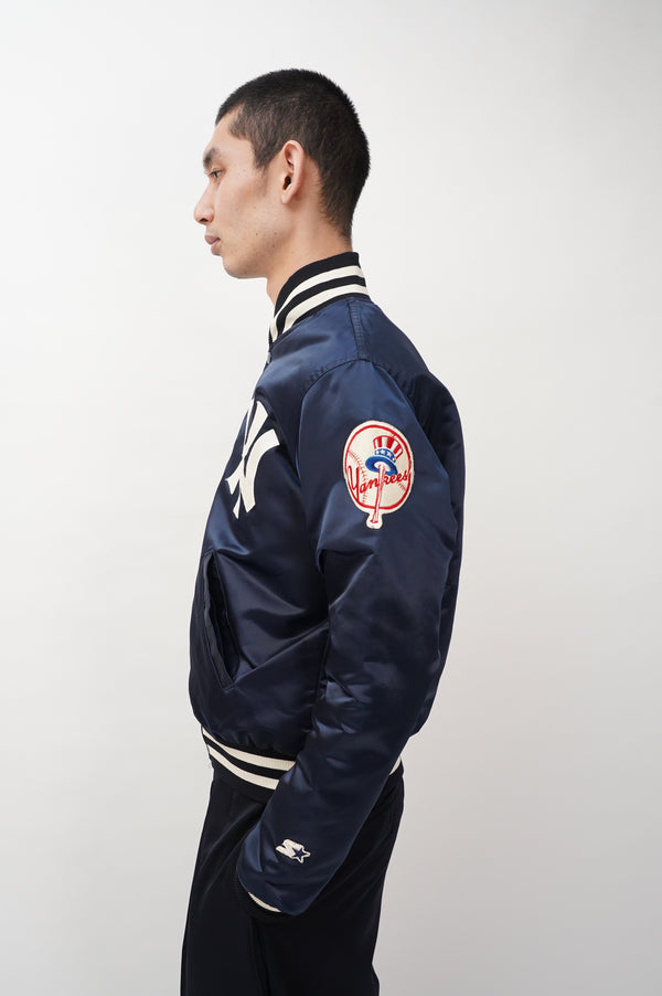 80's "STARTER" -"NEW YORK YANKEES" Padded Studium Jacket-