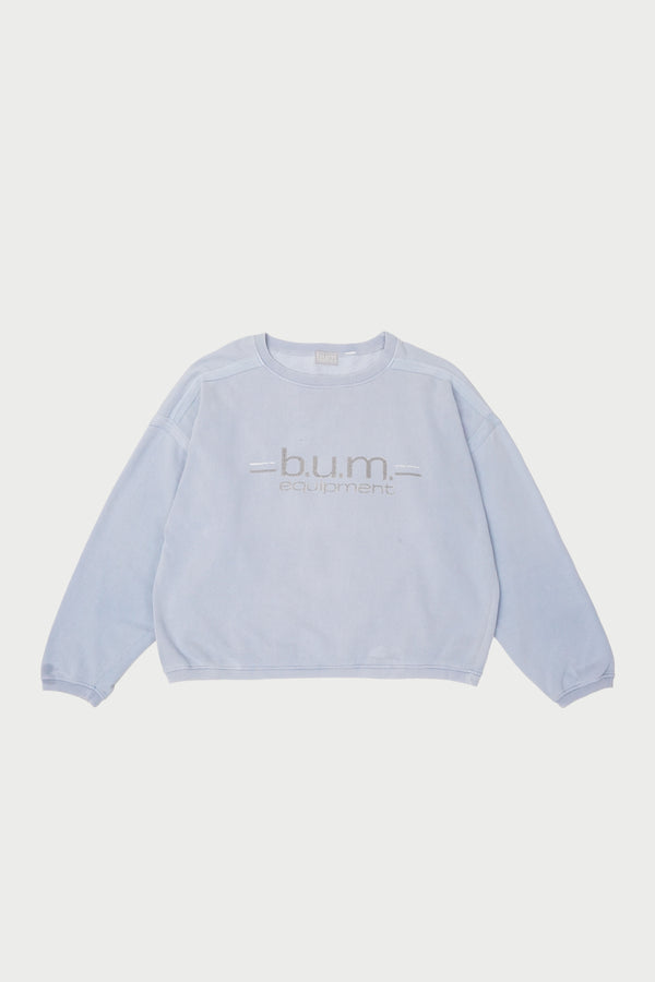 90's "b.u.m. equipment" -Logo Printed C/N Sweat-