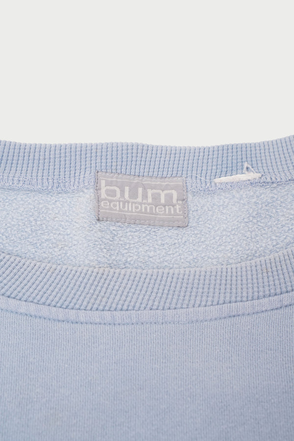 90's "b.u.m. equipment" -Logo Printed C/N Sweat-