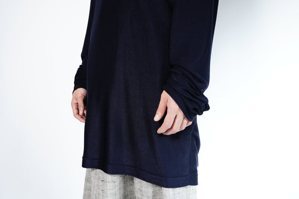 90's "EMPORIO ARMANI" -Oversized V Neck Jersey L/S Tee-