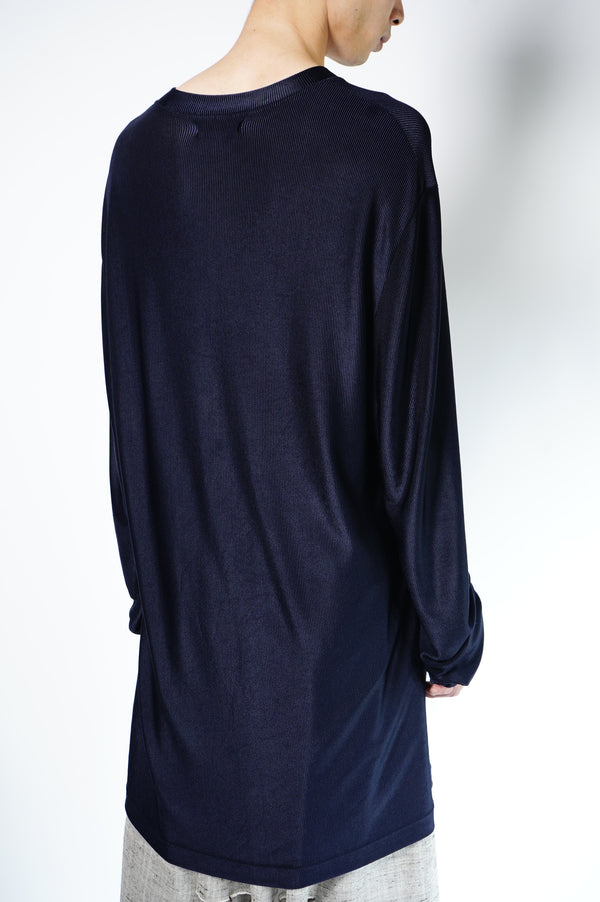 90's "EMPORIO ARMANI" -Oversized V Neck Jersey L/S Tee-