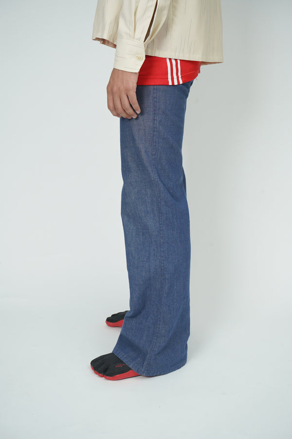 70's "METRO DIRECTIONS" -Flare Sailor Denim Pants-