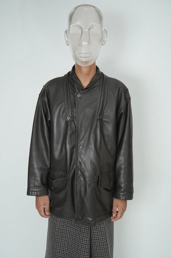 80`s "MARITHE FRANCOIS GIRBAUD" -Leather Blouson-