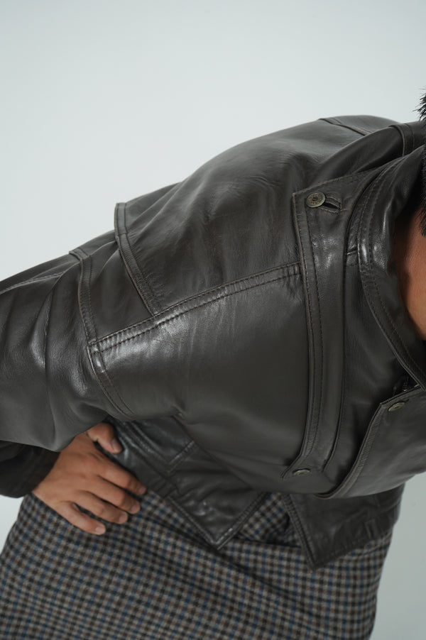 80`s "MARITHE FRANCOIS GIRBAUD" -Leather Blouson-