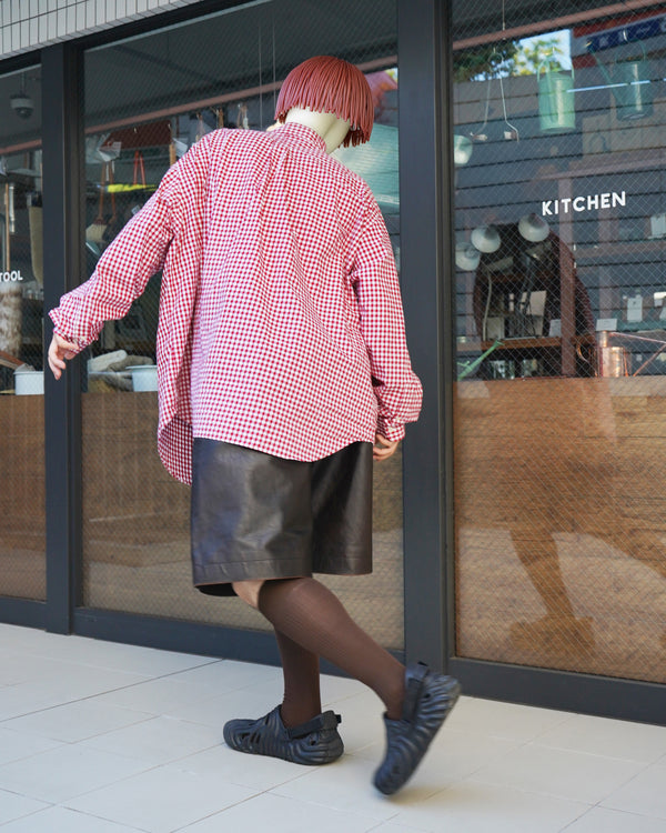 KHOKI -Leather Baggy Shorts-