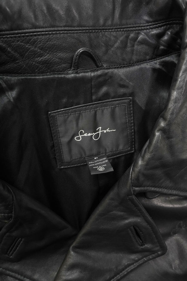 "Sean John" -Double Leather Chester Coat-