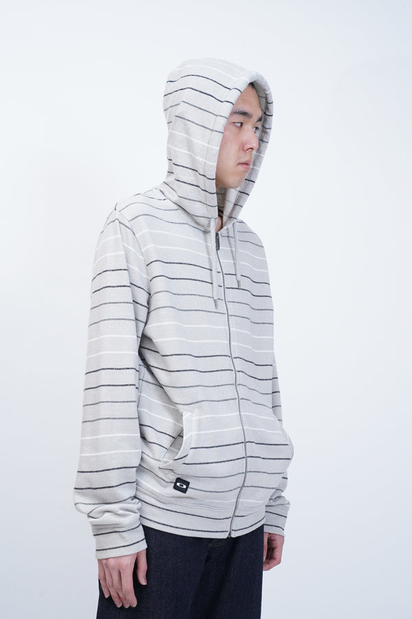 "OAKLEY" -Border Pattern Sweat Zip Parka-