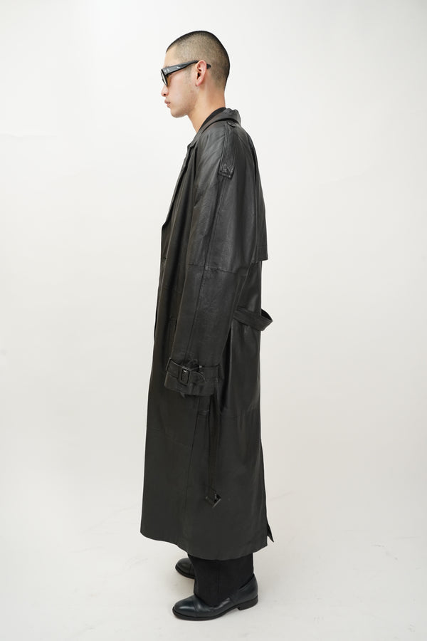 "PHASE TWO" -Double Leather Chester Coat-