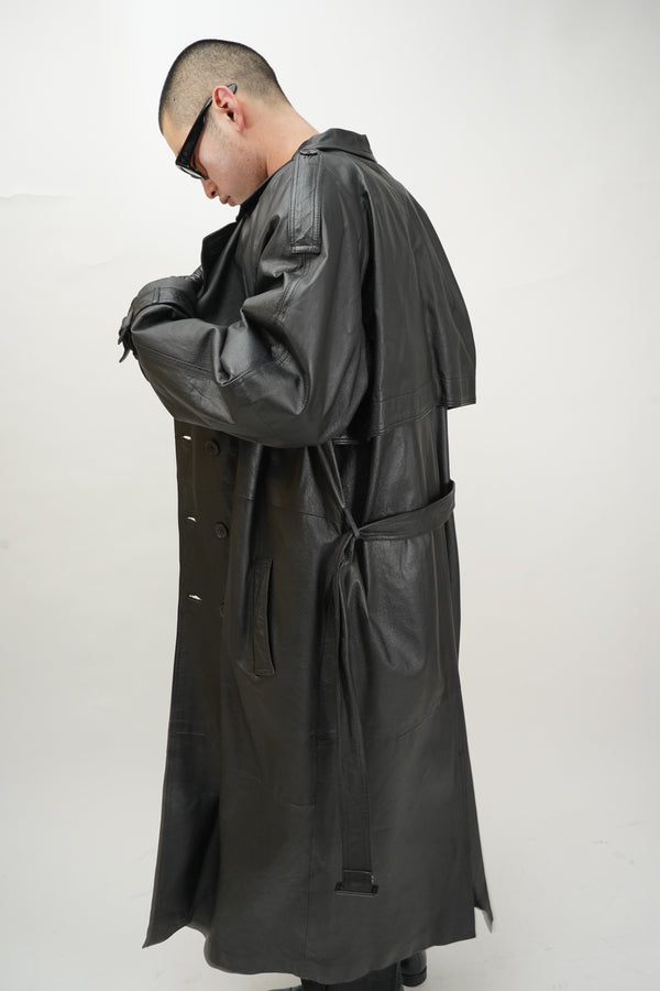"PHASE TWO" -Double Leather Chester Coat-