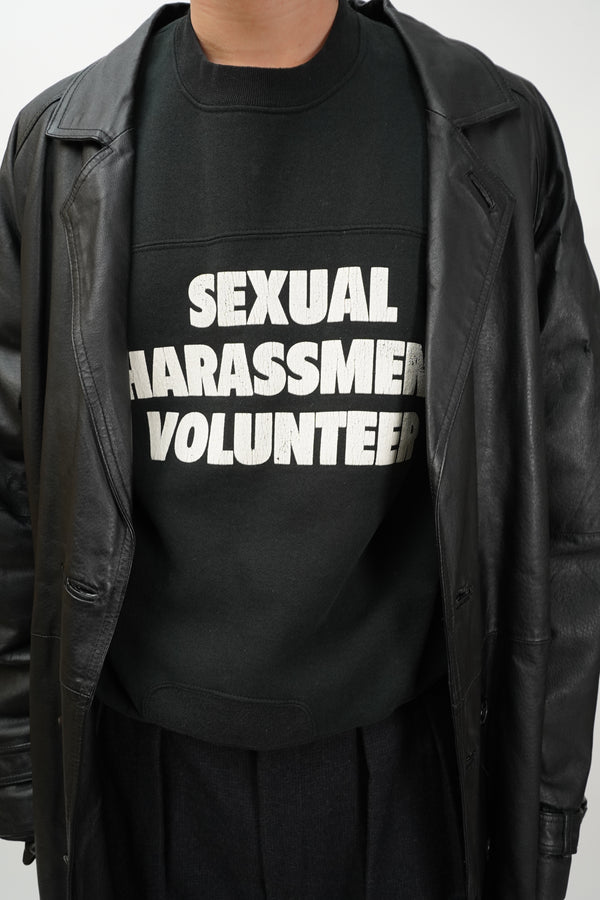 90's "RUSSELL ATHLETIC" -"SEXUAL HARASSMENT VOLUNTEER" Printed C/N Sweat-