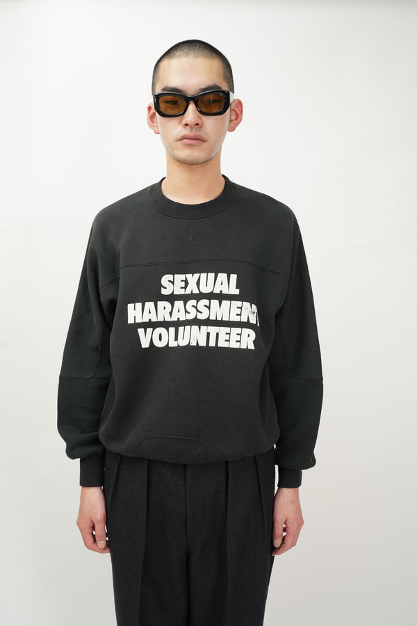 90's "RUSSELL ATHLETIC" -"SEXUAL HARASSMENT VOLUNTEER" Printed C/N Sweat-