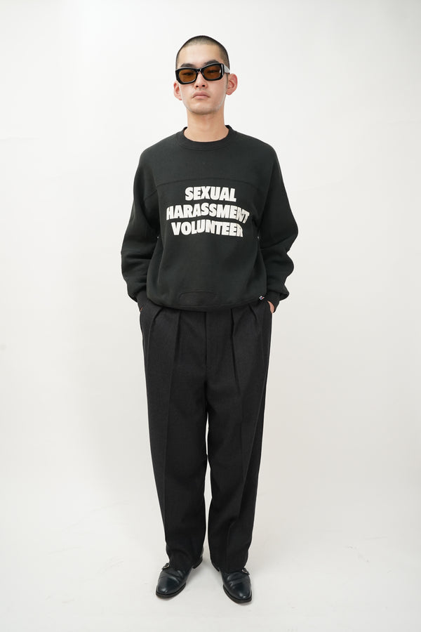 90's "RUSSELL ATHLETIC" -"SEXUAL HARASSMENT VOLUNTEER" Printed C/N Sweat-