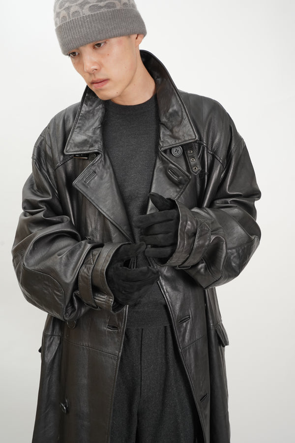 "Sean John" -Double Leather Chester Coat-
