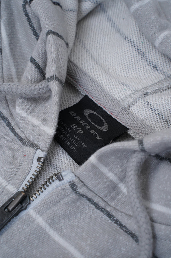 "OAKLEY" -Border Pattern Sweat Zip Parka-